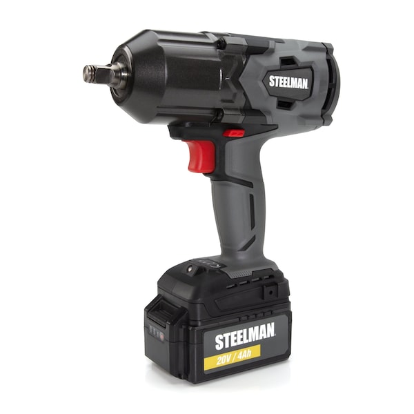 mee☆*° Steelman 20V Cordless 1/2-Inch Drive Brushless Impact Wrench